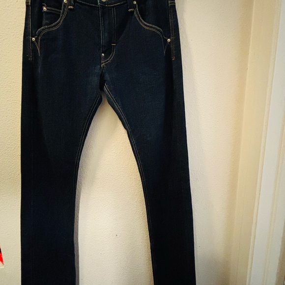 Lee Blue Straight Leg Jeans with Contrast Stitching W32 L30 - Picture 3 of 11